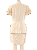 1995 Thierry Mugler Raffia Trimmed Skirt Suit Suit arcadeshops.com