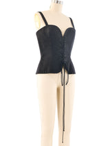 Yves Saint Laurent Lace Up Corset Top Top arcadeshops.com