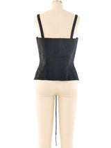 Yves Saint Laurent Lace Up Corset Top Top arcadeshops.com