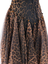 Patrick Kelly Leopard Printed Tulle Cocktail Dress Dress arcadeshops.com