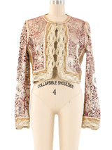 Roberto Cavalli Laser Cut Dragon Motif Leather Jacket Jacket arcadeshops.com