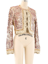 Roberto Cavalli Laser Cut Dragon Motif Leather Jacket Jacket arcadeshops.com