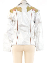 East West Musical Instruments Handpainted Metallic 'Janti' Leather Jacket Jacket arcadeshops.com