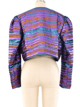 1982 Yves Saint Laurent Metallic Striped Jacket Jacket arcadeshops.com