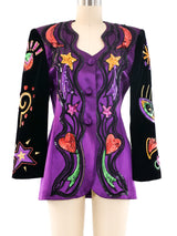 Escada Sequin Accented Novelty Jacket Jacket arcadeshops.com