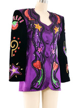 Escada Sequin Accented Novelty Jacket Jacket arcadeshops.com