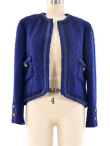 Chanel Indigo Tweed Jacket Jacket arcadeshops.com