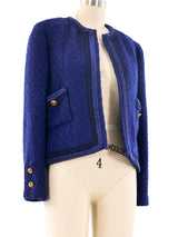 Chanel Indigo Tweed Jacket Jacket arcadeshops.com
