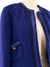 Chanel Indigo Tweed Jacket Jacket arcadeshops.com
