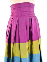 Striped Satin Ball Skirt Bottom arcadeshops.com