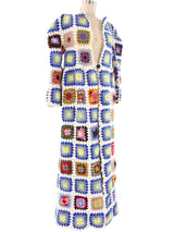 Granny Square Crochet Maxi Duster Jacket arcadeshops.com