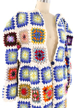 Granny Square Crochet Maxi Duster Jacket arcadeshops.com