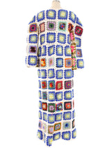 Granny Square Crochet Maxi Duster Jacket arcadeshops.com