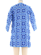 Blue Granny Square Crochet Jacket Jacket arcadeshops.com