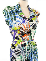 Issey Miyake Abstract Printed Plisse Jumpsuit Jumpsuit arcadeshops.com