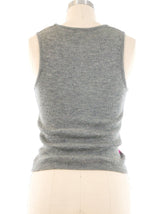 1970's Striped Knit Sweater Vest Top arcadeshops.com