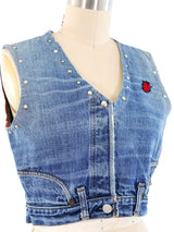 Upcycled Levis Denim Vest Top arcadeshops.com