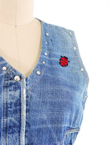 Upcycled Levis Denim Vest Top arcadeshops.com
