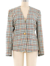 Christian Dior Plaid Tweed Jacket Jacket arcadeshops.com