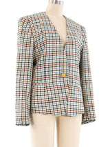 Christian Dior Plaid Tweed Jacket Jacket arcadeshops.com