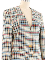 Christian Dior Plaid Tweed Jacket Jacket arcadeshops.com
