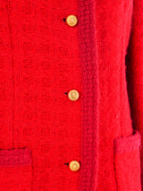 Chanel Red Tweed Suit Suit arcadeshops.com