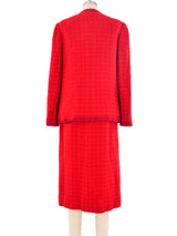 Chanel Red Tweed Suit Suit arcadeshops.com