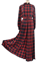 Adolfo Plaid Palazzo Ensemble Suit arcadeshops.com