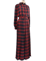 Adolfo Plaid Palazzo Ensemble Suit arcadeshops.com