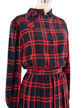 Adolfo Plaid Palazzo Ensemble Suit arcadeshops.com