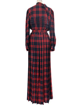 Adolfo Plaid Palazzo Ensemble Suit arcadeshops.com