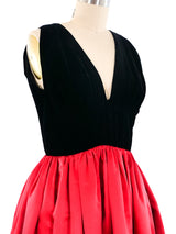 Halston Crimson Satin Gown Ensemble Dress arcadeshops.com