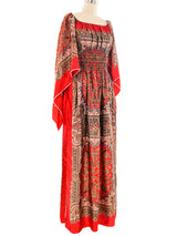 Paisley Angel Sleeve Scarf Dress Dress arcadeshops.com