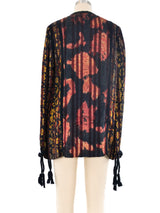 Lanvin Rope Accented Floral Blouse Top arcadeshops.com