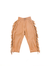 Yves Saint Laurent Fringed Leather Gauchos Bottom arcadeshops.com