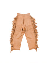Yves Saint Laurent Fringed Leather Gauchos Bottom arcadeshops.com