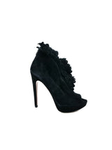 Alaia Ruffled Suede Platform Heels, 37 Accessory arcadeshops.com