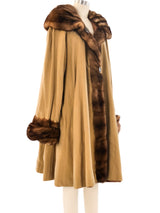 Reversible Sable Trimmed Silk Coat Outerwear arcadeshops.com