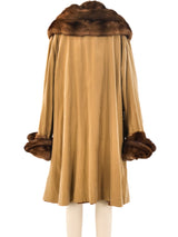 Reversible Sable Trimmed Silk Coat Outerwear arcadeshops.com