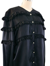 Valentino Silk Ruffle Blouse Top arcadeshops.com