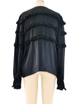 Valentino Silk Ruffle Blouse Top arcadeshops.com