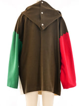 Jean-Charles de Castelbajac Colorblock Felted Wool Coat Outerwear arcadeshops.com