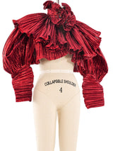 Metallic Cropped Ruffle Jacket Jacket arcadeshops.com