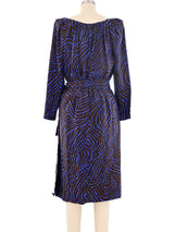 Yves Saint Laurent Zebra Printed Silk Ensemble Suit arcadeshops.com
