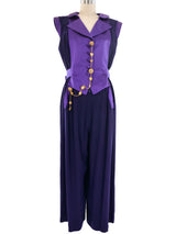 Christian Lacroix Amethyst Satin Jumpsuit Jumpsuit arcadeshops.com
