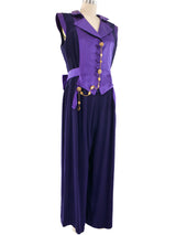 Christian Lacroix Amethyst Satin Jumpsuit Jumpsuit arcadeshops.com