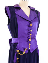 Christian Lacroix Amethyst Satin Jumpsuit Jumpsuit arcadeshops.com