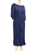 1970's Pleated Indigo Dress Dress arcadeshops.com