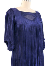 1970's Pleated Indigo Dress Dress arcadeshops.com