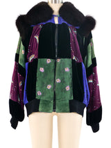 Patchwork Suede and Velvet Jacket Jacket arcadeshops.com